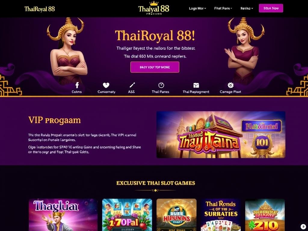Tampilan ThaiRoyal88 dengan fitur unggulan server Thailand Tampilan ThaiRoyal88 dengan fitur unggulan server Thailand