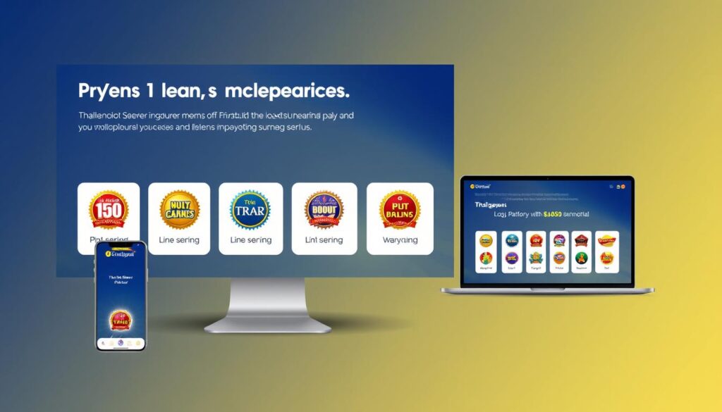 Tampilan beberapa situs resmi slot server Thailand populer dengan logo resmi dan lisensi
